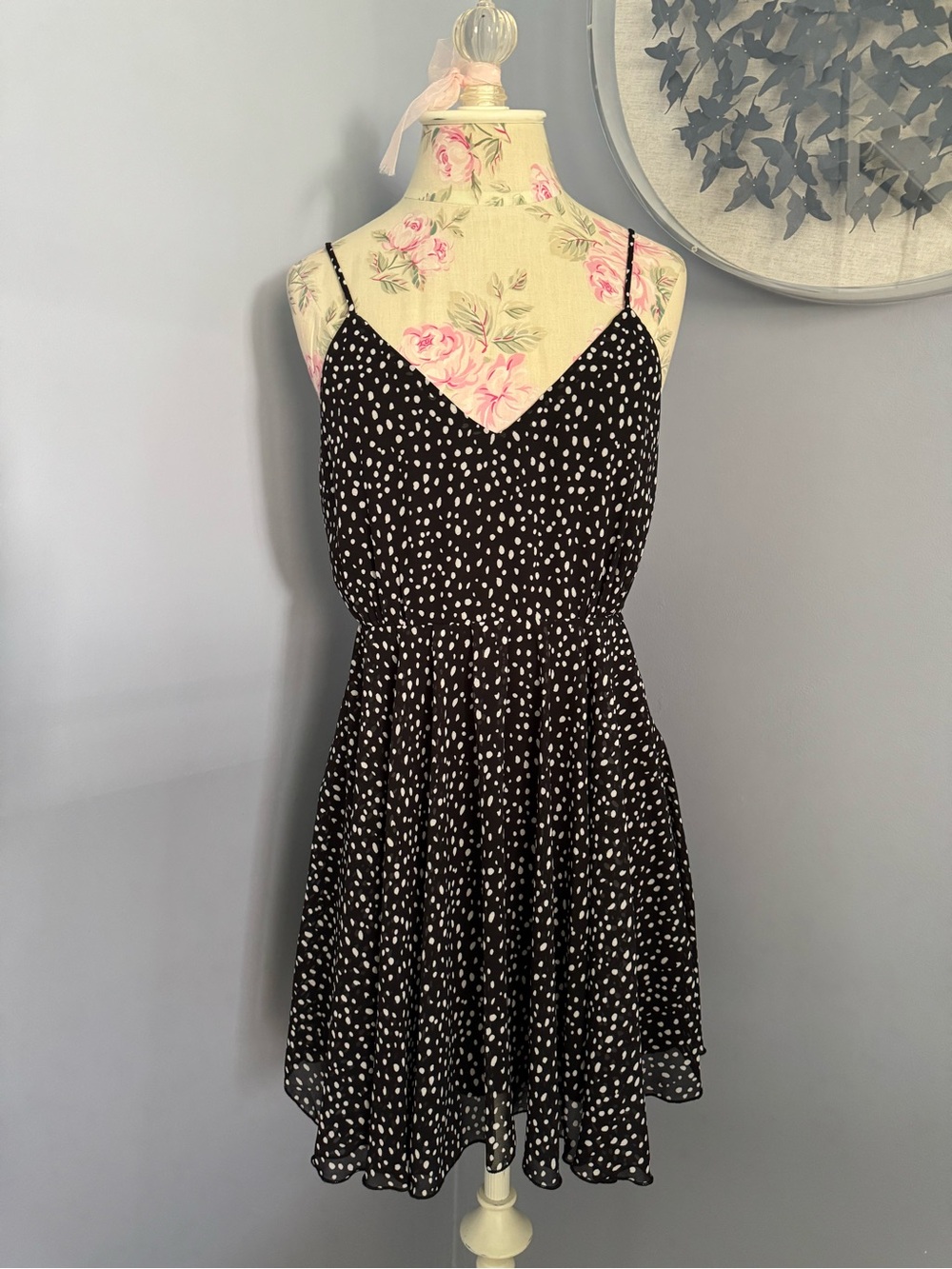 Forever 21 Mini Dress with Black and White Polka Dots